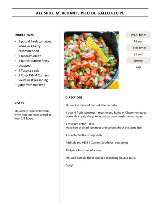RECIPE: 4 Corners Southwest Pico de Gallo Recipe