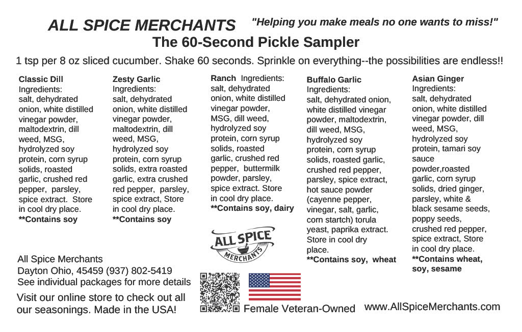Pickle Sampler 60-Second Pickle Sampler – All Spice Merchants