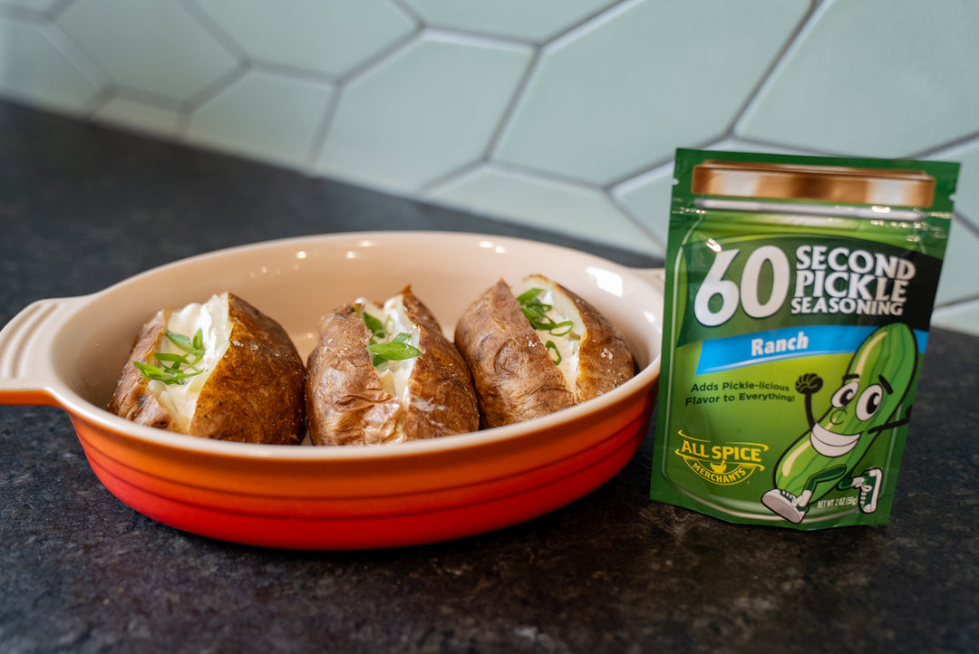 Ranch pickle-flavor seasoning blend for snacks and fries