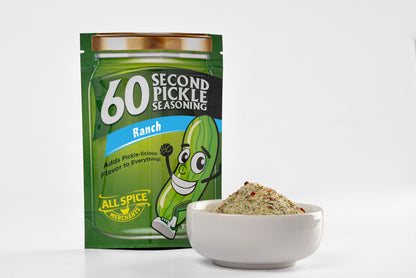 Ranch pickle-flavor seasoning blend for snacks and fries