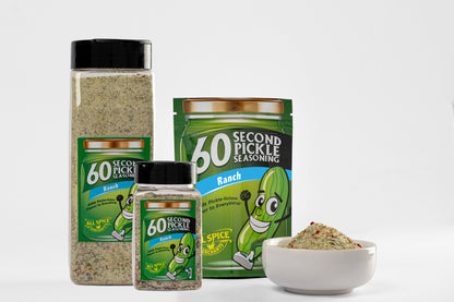 Ranch pickle-flavor seasoning blend for snacks and fries